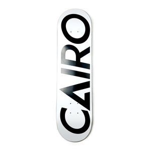 CAIRO® Skateboards Logo Deck | White